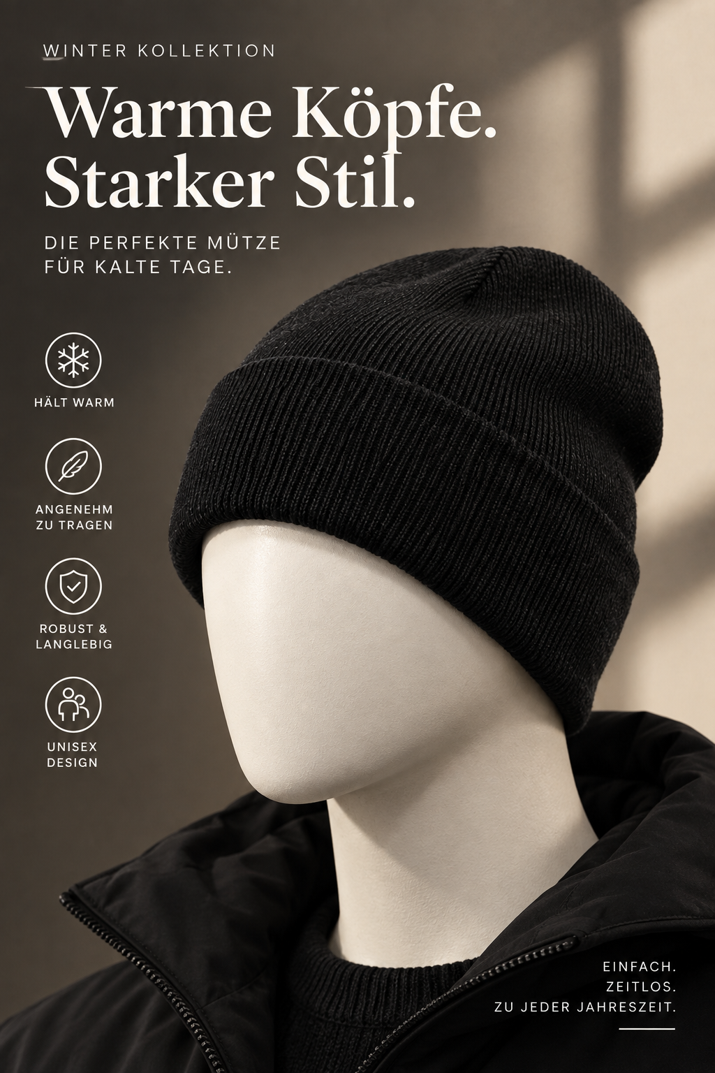 Strickmütze mit Satinfutter – warm, ohne deine Haare zu ruinieren